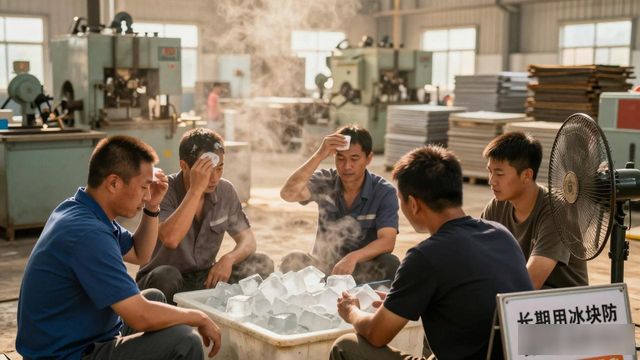 车间高温不用愁 湖州防暑降温冰块成了工人的救命凉方